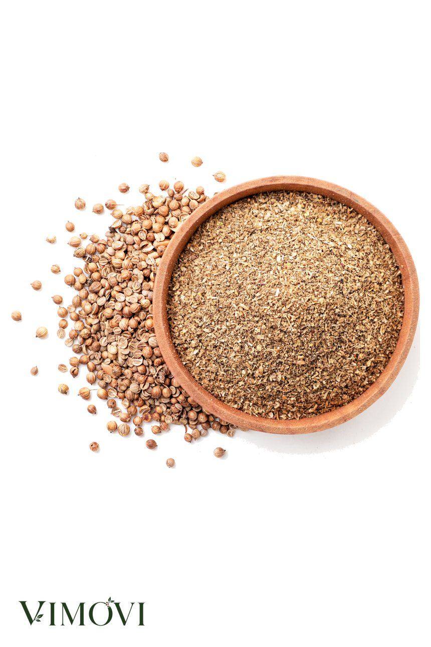 Coriander Powder &mdash; Coriander powder with the whole seed it is milled from
