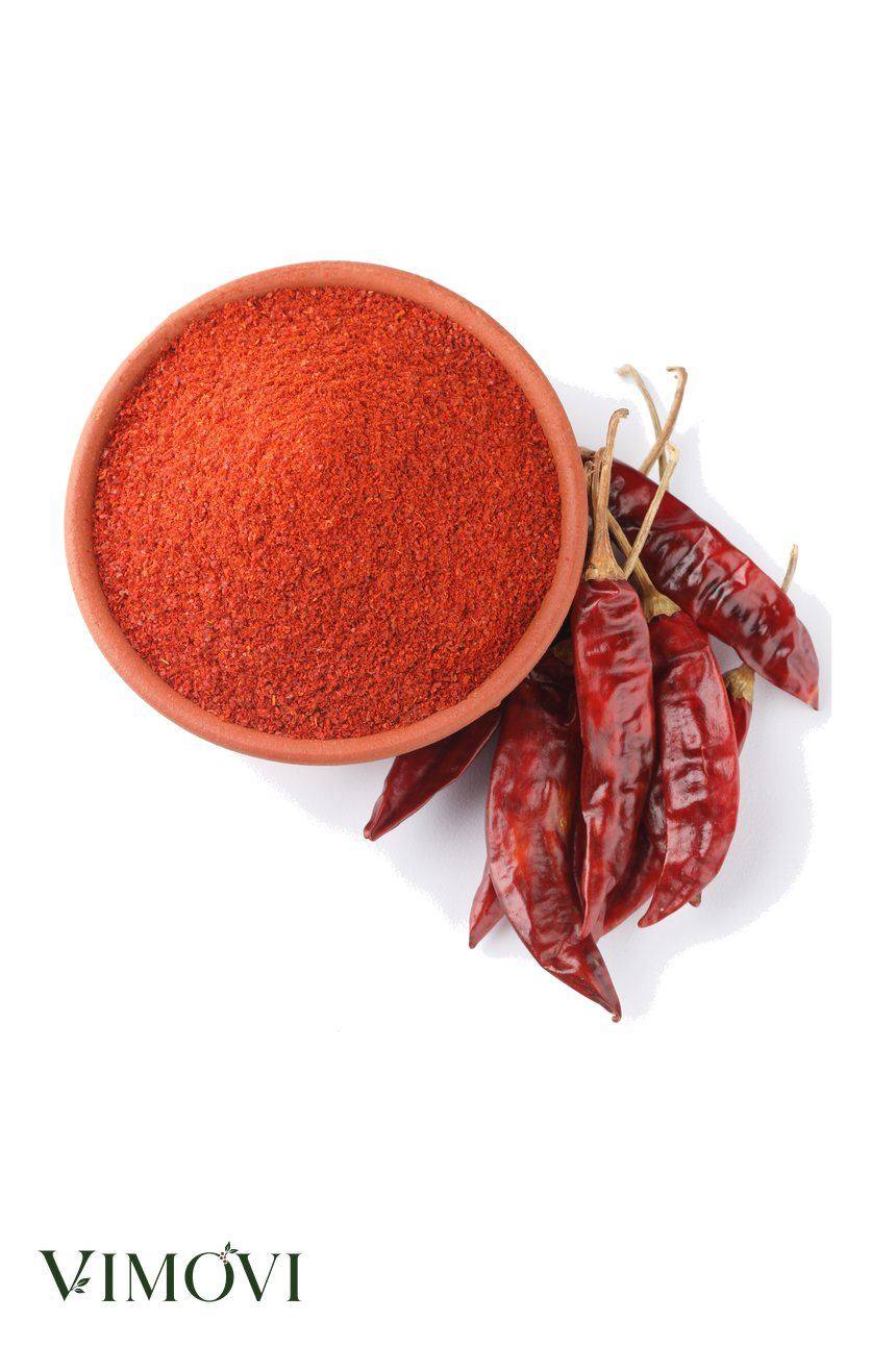 Red Chilli Powder &mdash; Red chilli powder with the sun-dried whole chillies it is milled from